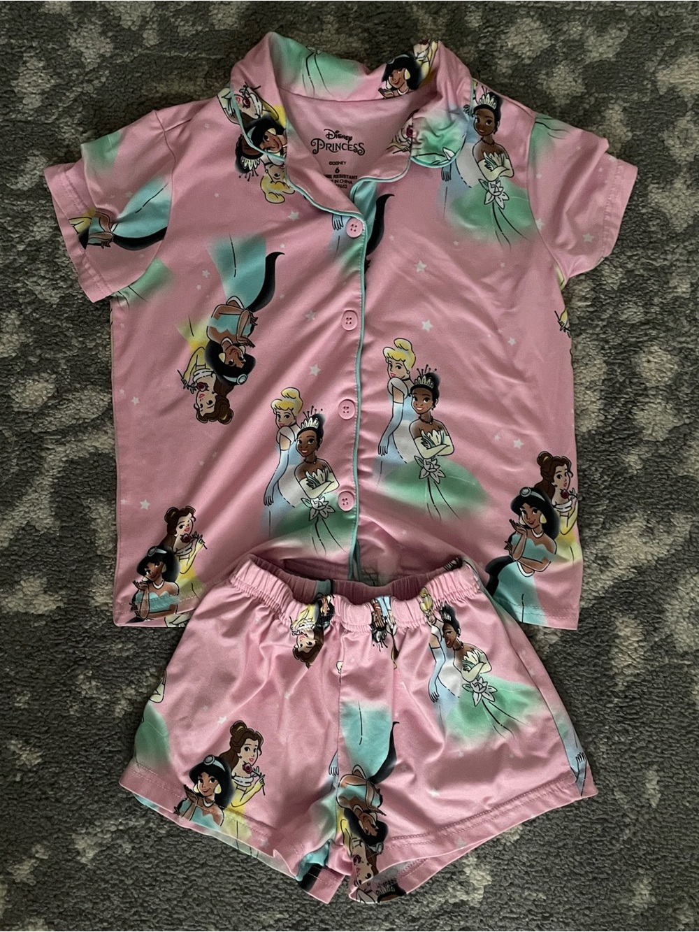 Disney Princess Pink Girls' Short Pajama Set size 5